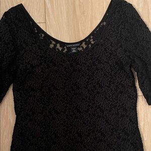 Banana Republic Black Floral Lace Blouse